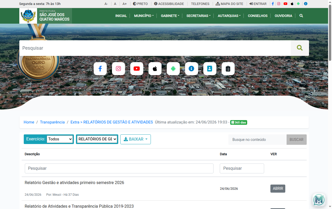 Screenshot de Disponibilidade