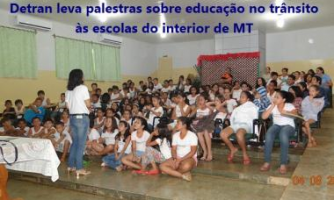 Detran ministra palestras sobre educação no trânsito nas escolas de Quatro Marcos
