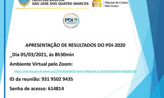 Gestão Municipal realizou apresentação de resultados do PDI-2020 pelo sistema online em Quatro Marcos