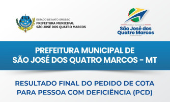 RESULTADO FINAL DO PEDIDO DE COTA PARA PCD