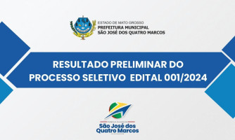 Resultado Preliminar do Processo Seletivo 001/2024