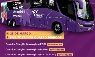 ÔNIBUS DO HOSPITAL DO CANCÊR em São José dos Quatro Marcos