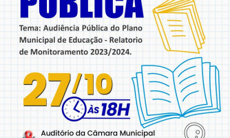 Audiência pública do Plano Municipal de Educação relatório de monitoramento 2023/2024 em São José dos Quatro Marcos
