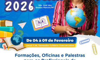 Jornada Pedagógica 2026 São José dos Quatro Marcos 04 a 09 de fevereiro