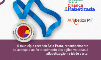 São José dos Quatro Marcos recebe Selo Prata por alfabetização na idade certa