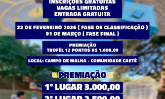 Torneio Regional de Malha Esporte em Ação - 22/02 (classificação) e 01/03 (final) 2026