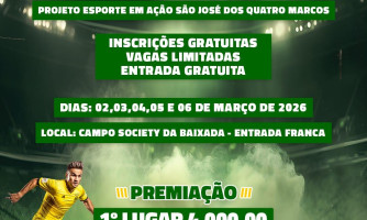 Copa Baixada de Futebol Society Taça Nildão São José dos Quatro Marcos 2026