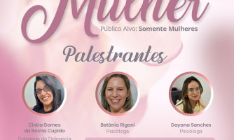 Palestra sobre enfrentamento da violência contra a mulher