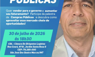 Palestra: Compras Públicas como Estratégia de Desenvolvimento Local em São José Dos Quatro Marcos