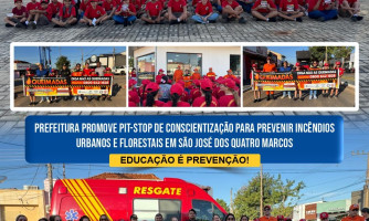 Ação educativa alerta população sobre os riscos de incêndios em Quatro Marcos