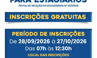Processo Seletivo para Estagiários Edital 02/2026