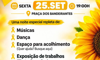 Setembro Amarelo: Prefeitura realiza “Sarau Amarelo – Um Laço pela Vida” no dia 25 de setembro