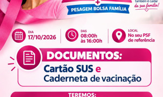 Campanha Dose Dupla Outubro Rosa e Pesagem Bolsa Família 2026