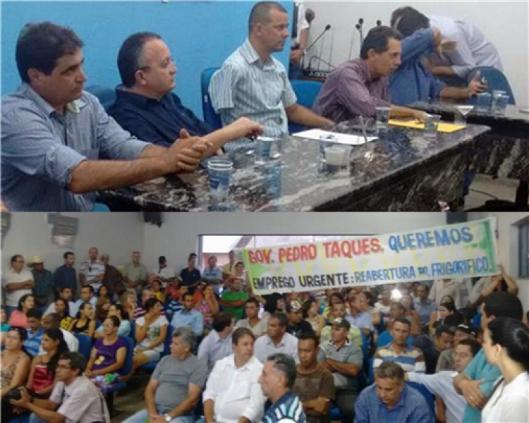 Pedro Taques assina convênios e adere à luta dos trabalhadores em Quatro Marcos