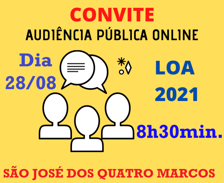 Prefeitura realizará Audiência Pública virtual sobre elaboração da Lei Orçamentária Anual para 2021