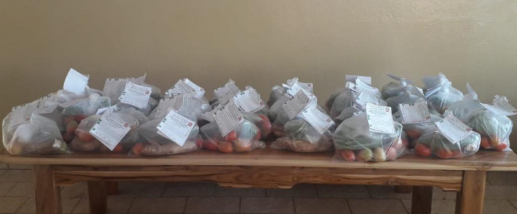 Agricultores familiares realizaram a entrega de alimentos para compor o kit alimentação da merenda escolar