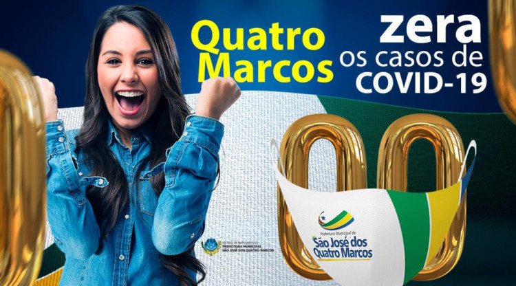 Gestão Municipal celebra marca zero de casos da Covid-19 em São José dos Quatro Marcos