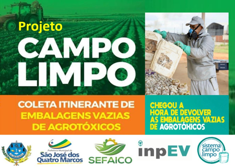 Prefeitura Municipal lança Projeto Campo Limpo, para coleta de Embalagens de Agrotóxicos na Agricultura Familiar