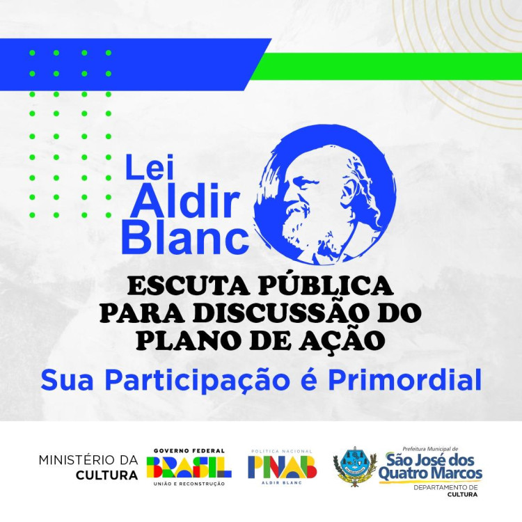Escuta pública para construção de edital cultural da Aldir Blanc tem início nesta segunda (25)