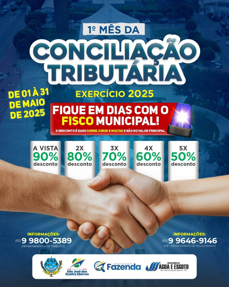 Primeiro Mês de Conciliação Tributária em São José dos Quatro Marcos