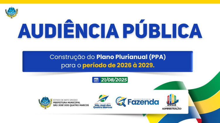 Audiência Pública para Construção do Plano Plurianual de São José dos Quatro Marcos