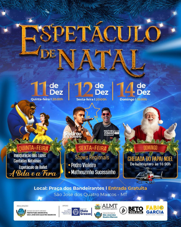 Espetáculo de Natal em São José dos Quatro Marcos