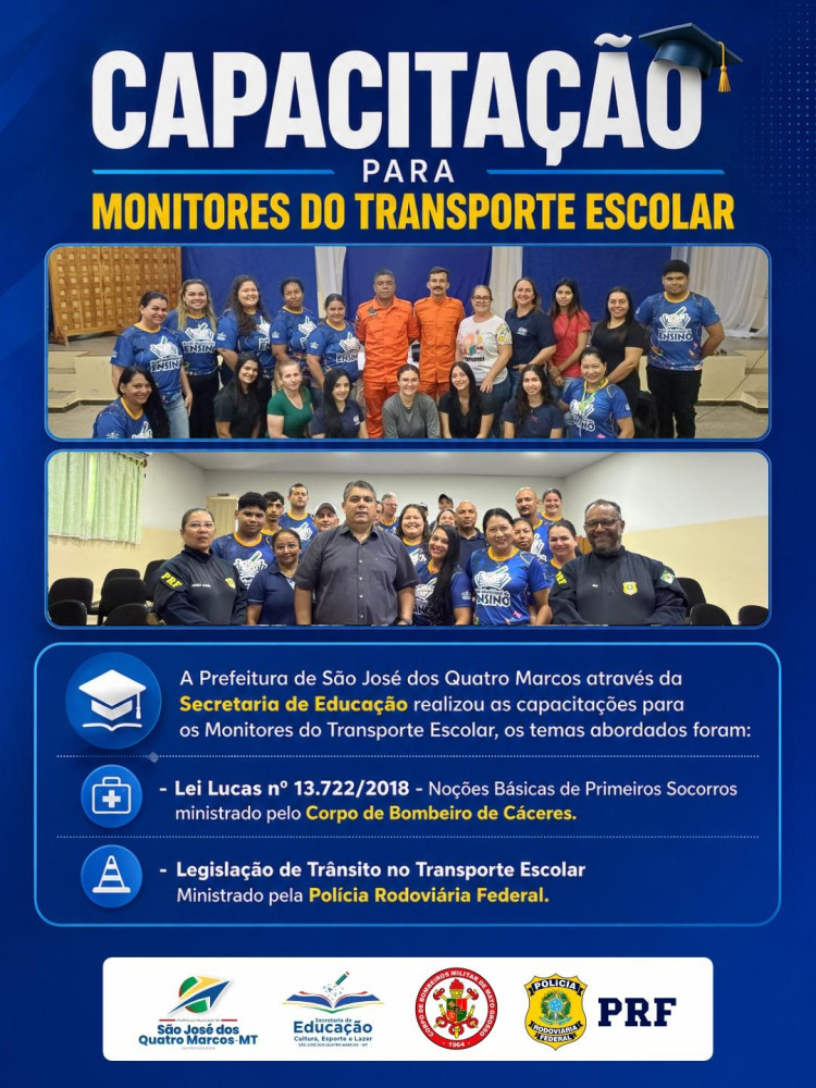 Capacitação de Monitores do Transporte Escolar em Primeiros Socorros e Legislação de Trânsito