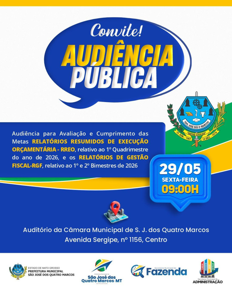 Audiência Pública sobre Avaliação das Metas e Relatórios RREO e RGF 2026