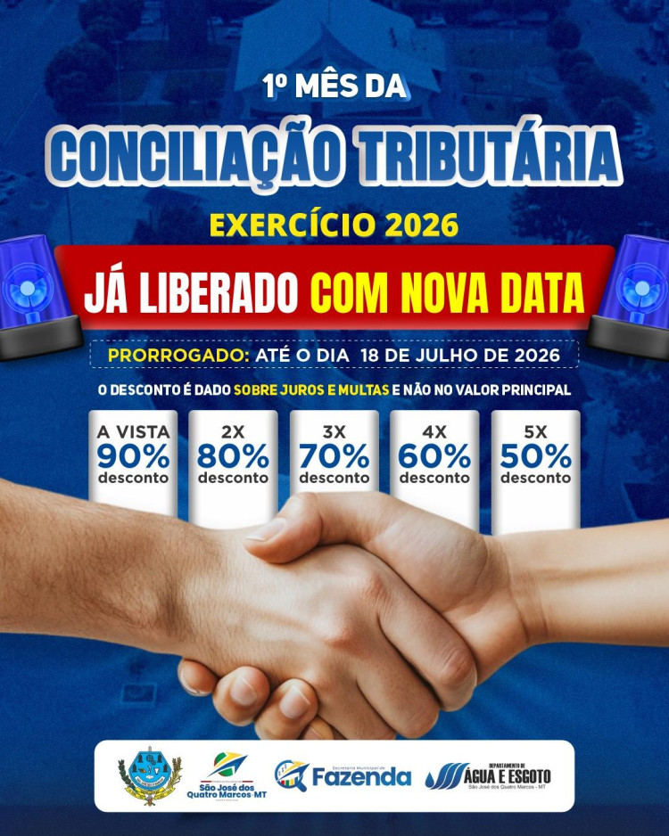1º Mês da Conciliação Tributária - Exercício 2026