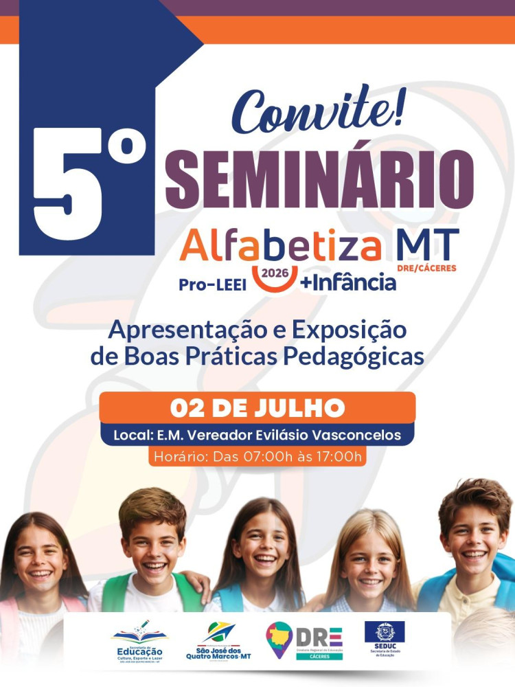 Seminário Alfabetiza MT Pro-LEEI 2026 +Infância DRE/Cáceres
