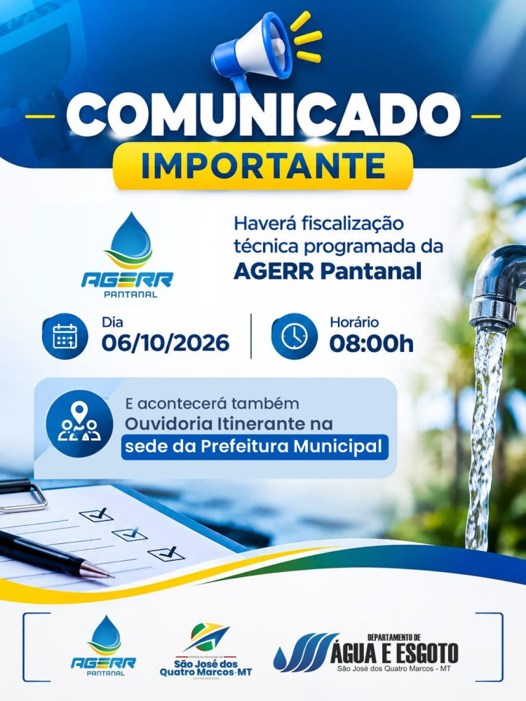 Fiscalização Técnica e Ouvidoria Itinerante em São José dos Quatro Marcos